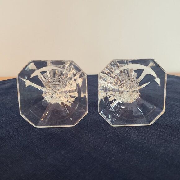 Vintage Gorham Set Full Lead Crystal Candle Stick Holders Made in West Germany - Picture 7 of 15
